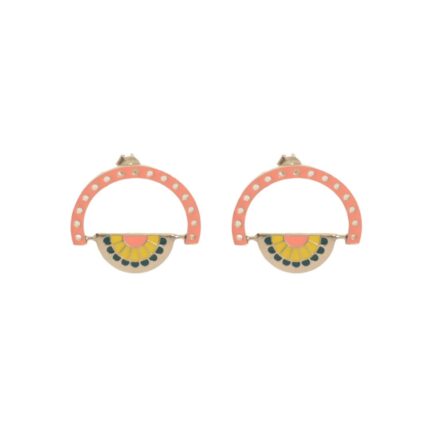 Semi-circular 92.5 sterling silver earrings inspired by Sunrise