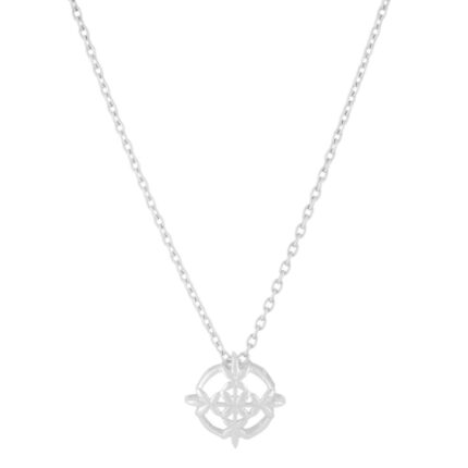 Lotus inspired 92.5 sterling silver rakhi cum pendant