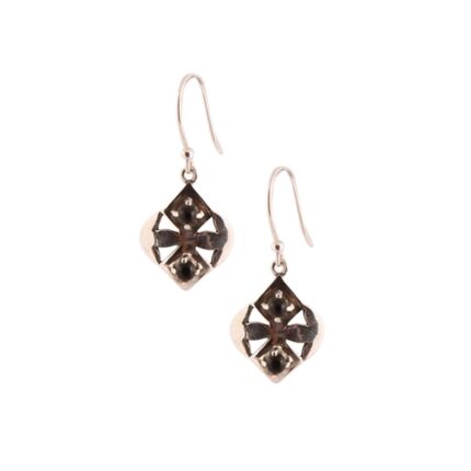 Black petal 92.5 sterling silver dangle earrings