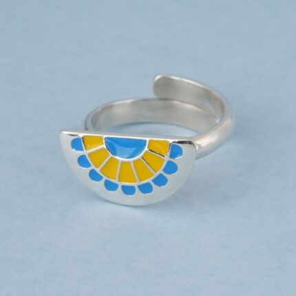 Sunrise 92.5 Sterling Silver Multicolour Ring