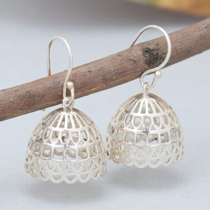 Filigree 92.5 Sterling Silver Jhumkis