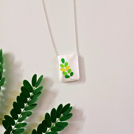 Gulmohar Leaf 92.5 Sterling Silver Pendant