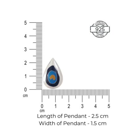 Dimensions of 925 Silver Morpankh Pendant