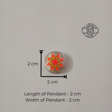 Dimensions of 925 Silver Sooraj Pendant