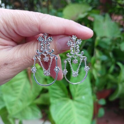 Mystic Blossom 92.5 sterling silver earrings